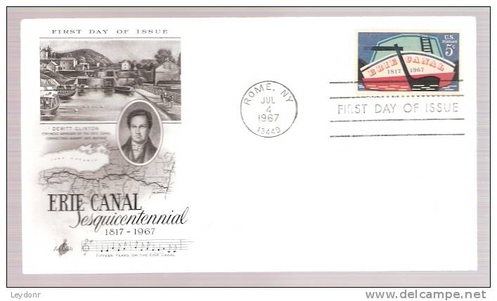 FDC Erie Canal  - Scott # 1325 - 1961-1970