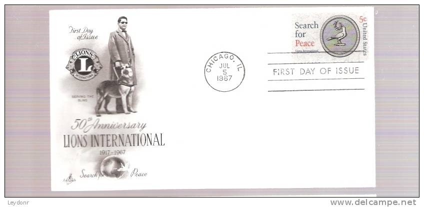 FDC Lions International  - Scott # 1326 - 1961-1970