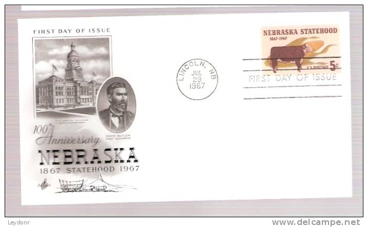 FDC Nebraska - Scott # 1328 - 1961-1970