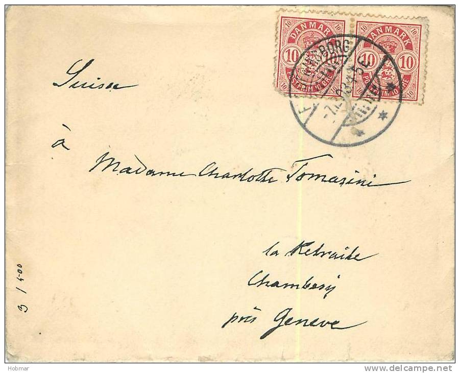 Denmark Cover 24/11 1903 Chambesy - Geneve - Storia Postale