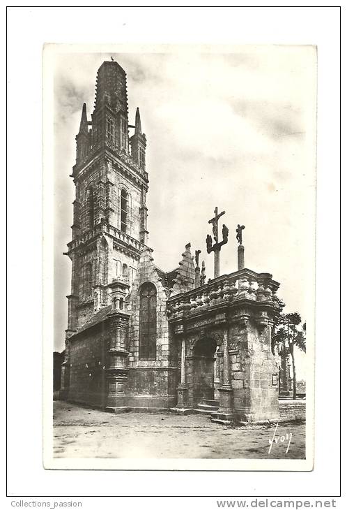 Cp, 29, LAmpaul, L'Arc De Triomphe Et L'Eglise - Lampaul-Guimiliau