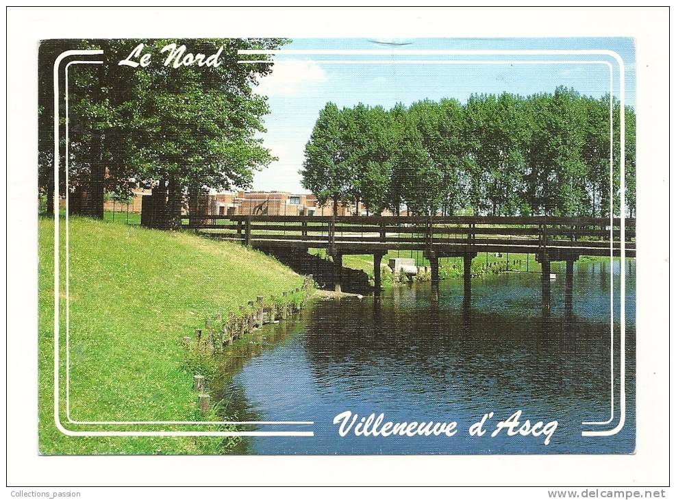 Cp, 59, Villeneuve D'Asq, Le Parc Et Le Musée D'Art Moderne, Voyagée 1988 - Villeneuve D'Ascq