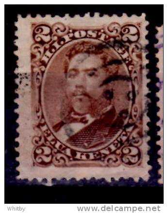 Hawaii 1875 2 Cent King Kalakaua Issue #35 - Hawaii