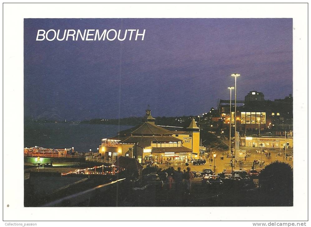 Cp, Angleterre, Bournemouth International Centre And Pier At Night - Bournemouth (a Partire Dal 1972)