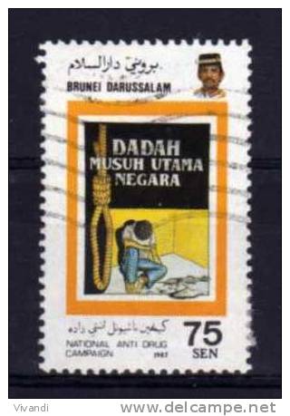Brunei - 1987 - 75 Cents National Anti Drugs Campaign - Used - Brunei (1984-...)