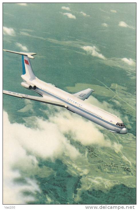 THE GIANT IL-62 PASSENGER  TURBOJET, PLANE, CPI, UNUSED,PERFECT SHAPE, RUSSIA - 1946-....: Era Moderna