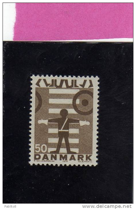 DANEMARK DANMARK DENMARK DANIMARCA  1970 ROAD SAFETY SCHOOL PATROL 50o MNH - Nuevos