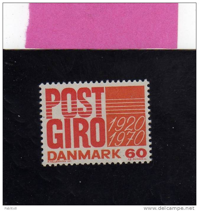 DANEMARK - DANMARK - DENMARK - DANIMARCA 1970 POSTAL GIRO SERVICE MNH - Unused Stamps