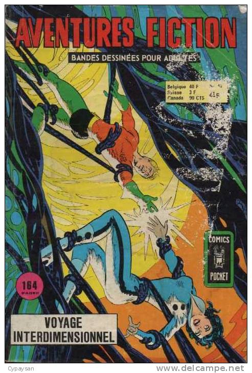 AVENTURES FICTION  N°  50  BE  AREDIT  COMICS  POCKET  12-1975 - Aventures Fiction