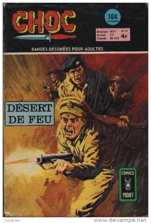 CHOC N°  19  2EME SERIE BE  AREDIT  COMICS POCKET  02-1976 - Arédit & Artima