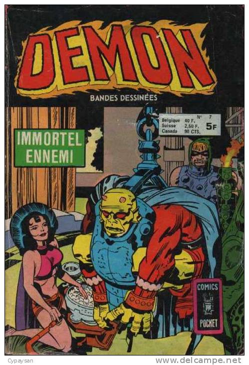 DEMON  N°  7  BE  AREDIT  COMICS  POCKET  07-1978 - Arédit & Artima