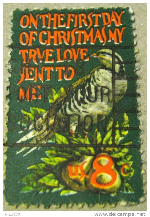 USA 1971 Christmas Partridge And Pear Tree 8c - Used - Altri & Non Classificati
