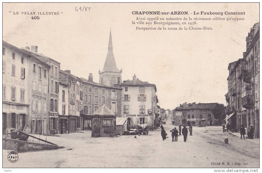 43 - CRAPONNE-SUR-ARZON - Place Du Faubourg Constant - Craponne Sur Arzon