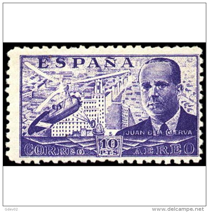 ES940-947SA-LFTA863TTSC.Spain Espagne AUTOGIRO.INGENIERO  JUAN DE LA CIERVA 1941/1947 (947**) Sin Charnela MUY BONITO - Andere & Zonder Classificatie