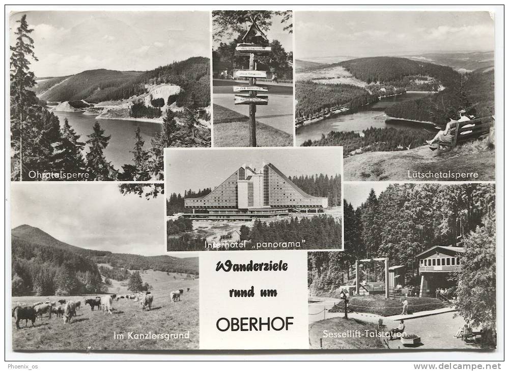 GERMANY - OBERHOF, Mosaic Postcard - Oberhof