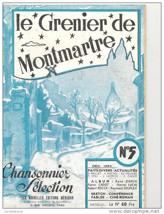 Le Grenier De Montmartre Chansonnier Sélection N°5 De 1953 - Humour