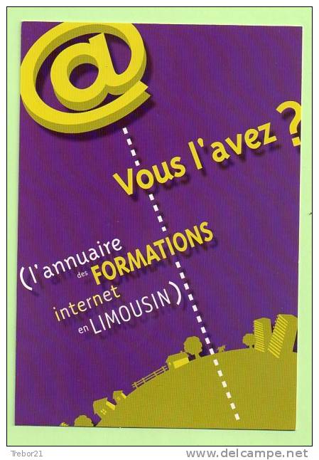 LIMOGES - PUBLICITÉ -2 Cartes Internet En Limousin - Limoges