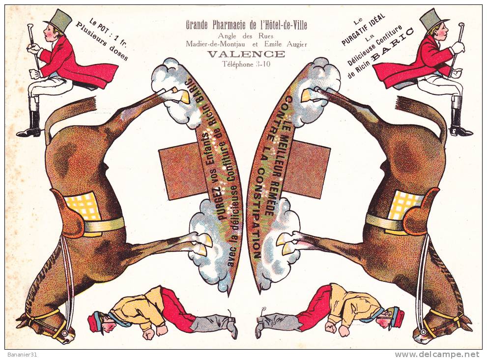 SUPERBE CHROMOS DECOUPIS  Cheval Equitation Entre 1900 Et 1910 @ PUB Pharmacie De Valence Tel 3 - 10 @ Voir Description - Tiere