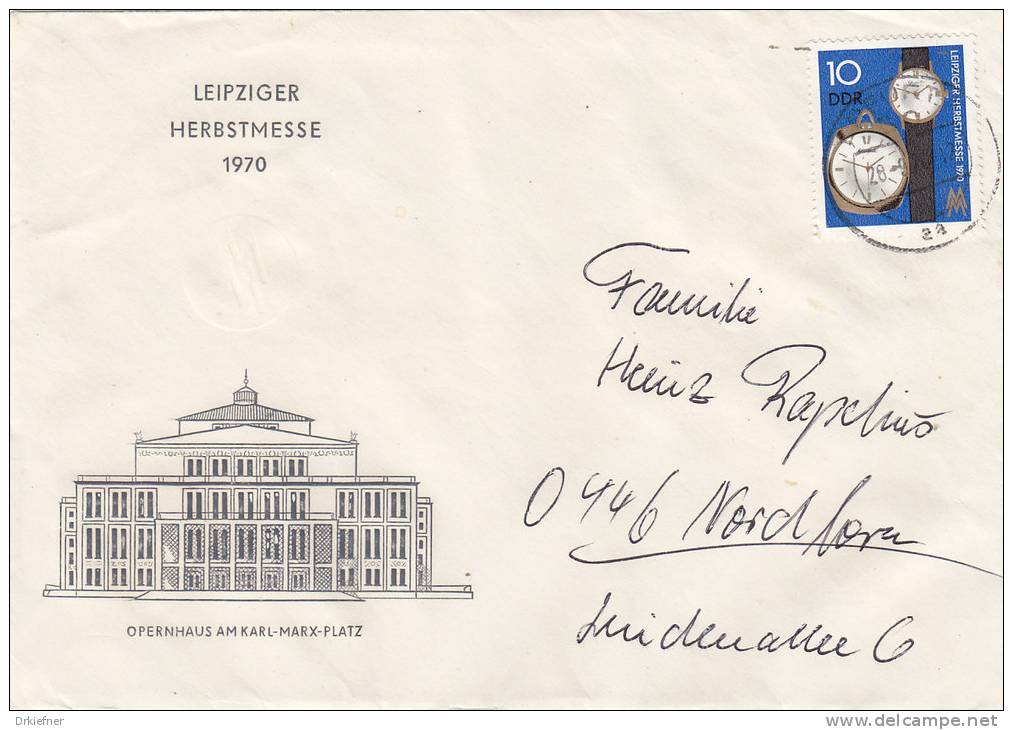 DDR  1601 EF, Stempel Erfurt 28.9.1970 - Brieven En Documenten