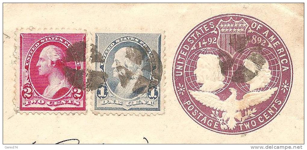 USA : Entier Postal  (1894) : Les 400 Ans De L'arrivée De Christophe Colomb - Christoph Kolumbus