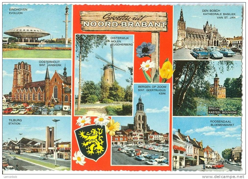 Holland, Netherlands, Groeten Uit Noord-Brabant, 1960s Unused Postcard [P8999] - Otros & Sin Clasificación