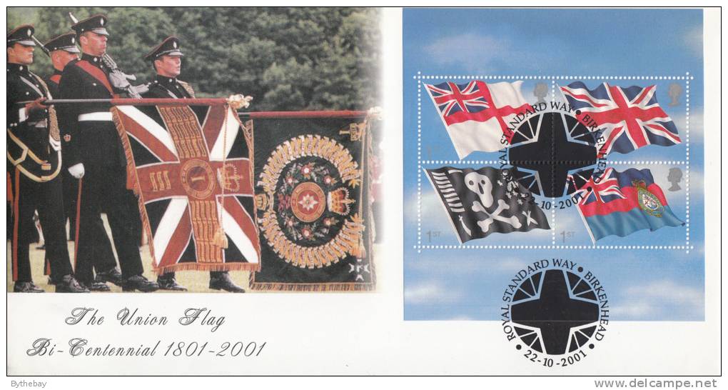 Great Britain FDC Scott #1999 Souvenir Sheet Of 4 Bi-centenary Of The Union Flag - 2001-2010 Decimal Issues