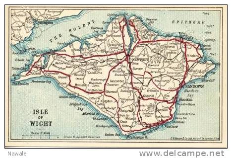 Isle Of Wight - Map - Autres & Non Classés