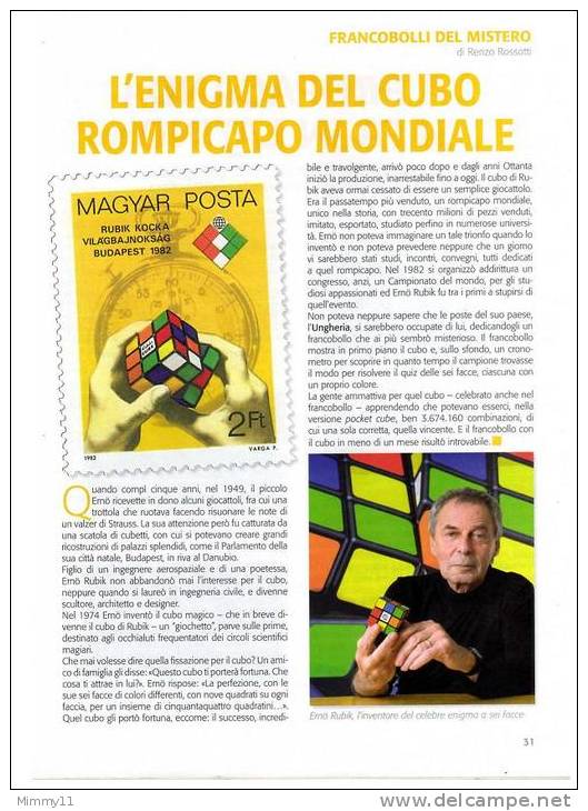 Rara Quartina- CUBO DI RUBIK-usato- Francobolli Del Mistero.1982.. In Meno Di Un Mese Risultò Introvabile - Used Stamps