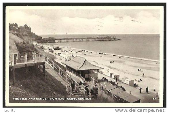 CROMER Pier And Sands From East Cliff Norfolk 1957 - Sonstige & Ohne Zuordnung