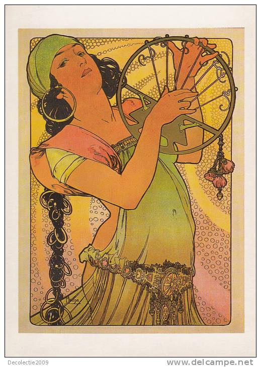 B70611 Reproduction Illustrateur Mucha Salome Estampe Moderne Not Used Perfect Shape 2 Scans - Mucha, Alphonse