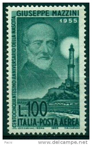 REPUBBLICA 1955 MAZZINI  MNH** - Poste Aérienne