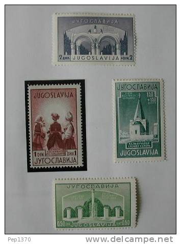 YUGOSLAVIA 1941 - EN FAVOR DE LOS LEGIONARIOS YUGOSLAVOS - YVERT 389-392 - Unused Stamps