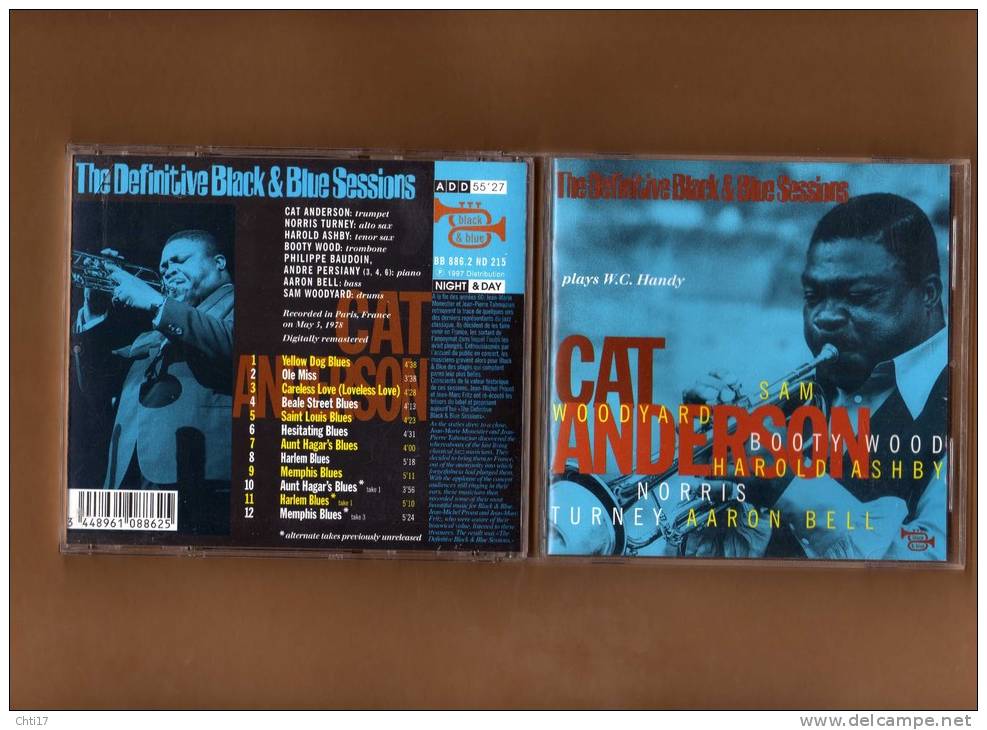 CAT ANDERSON  " PLAYS WC ANDY " DEFINITIVE BLACK&BLUE SESSIONS EDIT  BLACK & BLUE EN 1999 - Jazz