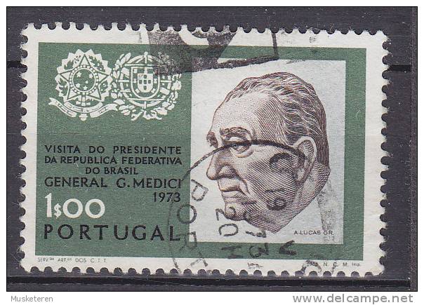 Portugal 1973 Mi. 1202     1.00 E Besuch Des Staatspräsidenten Von Brasilien General Emilio Garrastazú Médici - Oblitérés