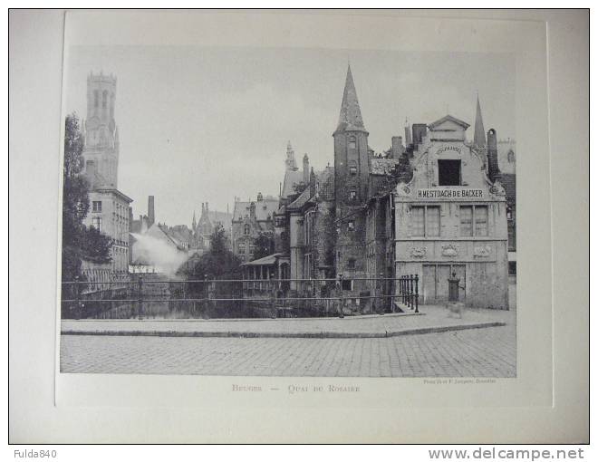 Photo De Jh Et P. Jumpertz.      BRUGES.   Quai Du Rosaire.      1900-05. - Anciennes (Av. 1900)