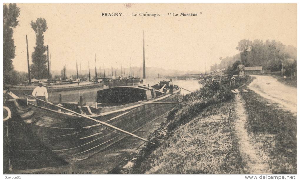 ( CPA 95 BATELLERIE )  ERAGNY  /  Le Chômage  -  " Le Masséna " - Eragny