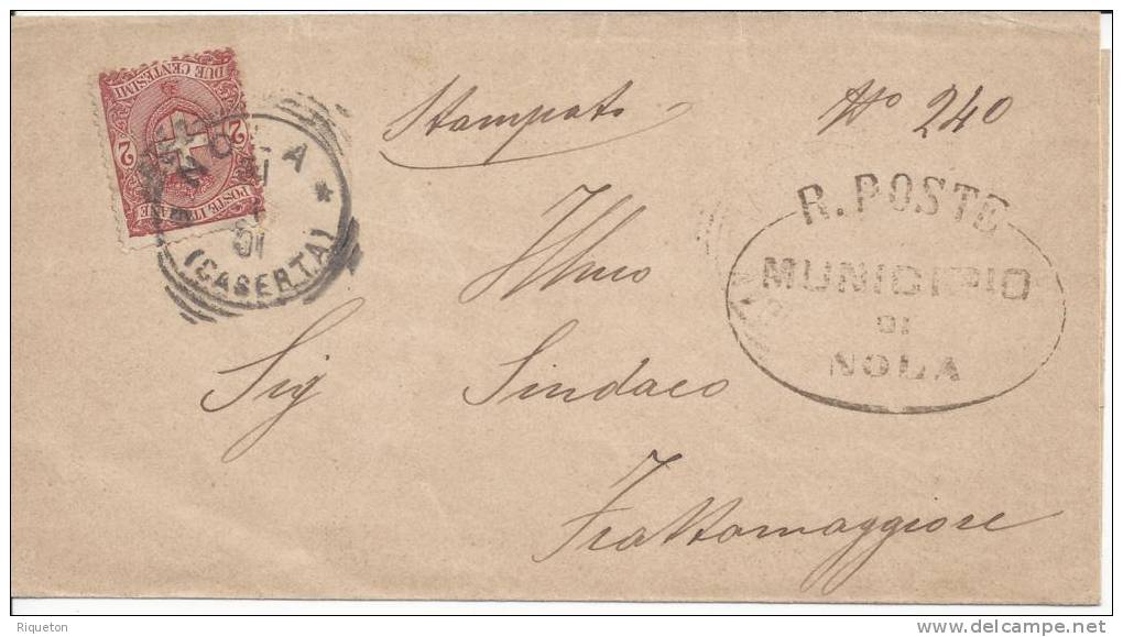 ITALIE-1901- LETTRE DE NOLA POUR JRATTAMAGGIORE - (NAPLES) . - Macchine Per Obliterare (EMA)