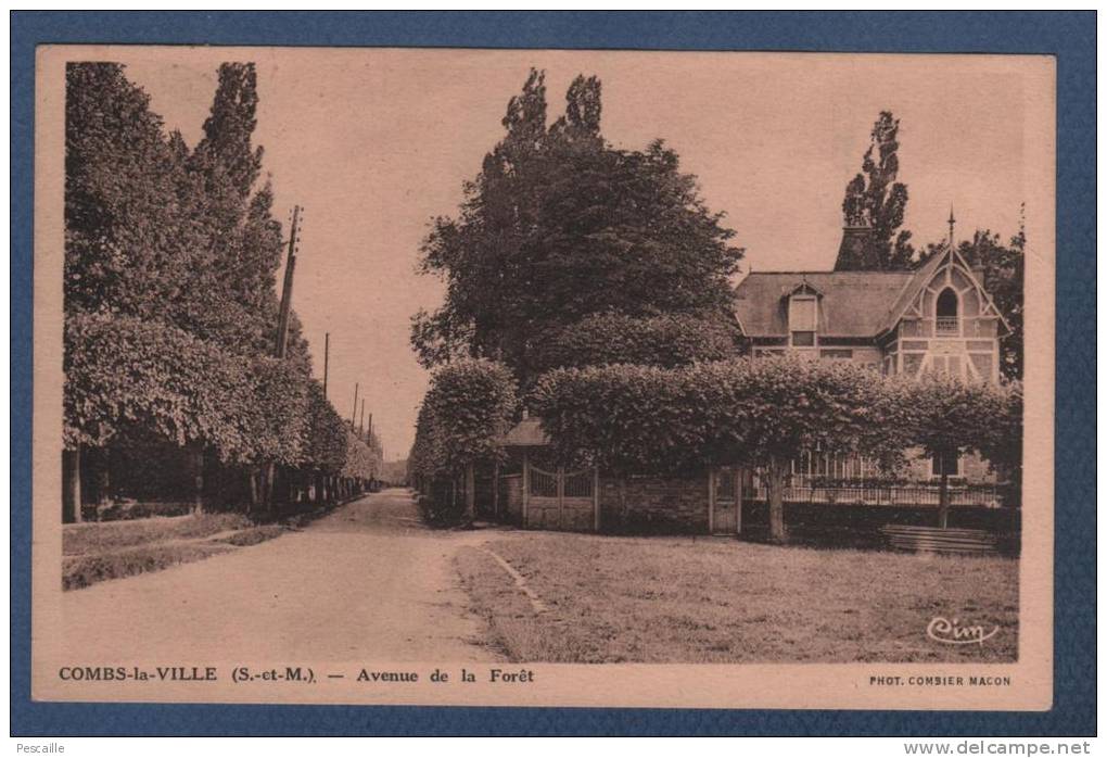 77 SEINE ET MARNE - CP COMBS LA VILLE - AVENUE DE LA FORET - CIM - Combs La Ville