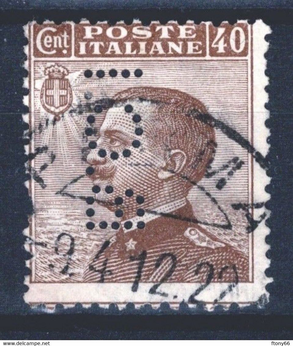 1908  40 Cent. PERFIN B.C.I.  Sassone N. 84  Usato - Gebraucht