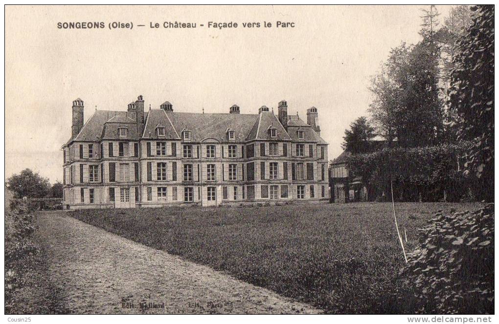 60 SONGEONS - Le Château - Façade Vers Le Parc - Songeons