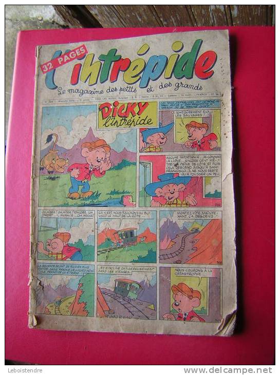 BD MAGAZINE-L'INTREPIDE-N° 366-NOUVELLE SERIE 9 Eme ANNEE-DICKY L'INTREPIDE-LE MAGAZINE DES PETITS ET DES GRANDS - L'Intrépide