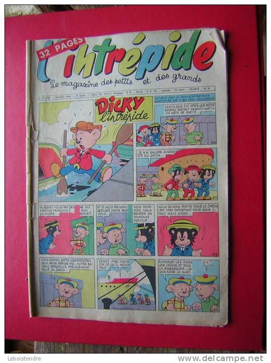 BD MAGAZINE-L´INTREPIDE-N° 368-NOUVELLE SERIE 9 Eme ANNEE-DICKY L´INTREPIDE-LE MAGAZINE DES PETITS ET DES GRANDS - L'Intrépide