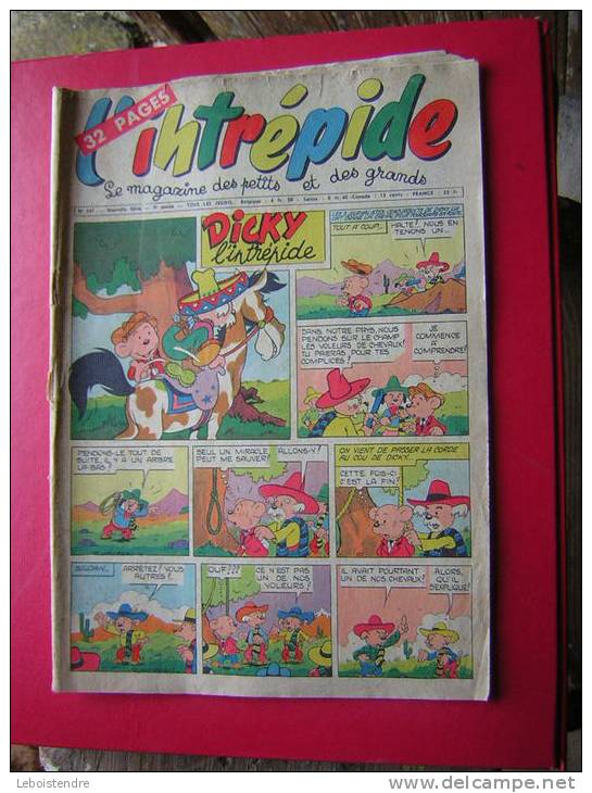 BD MAGAZINE-L´INTREPIDE-N° 347-NOUVELLE SERIE 9 Eme ANNEE-DICKY L´INTREPIDE-LE MAGAZINE DES PETITS ET DES GRANDS - L'Intrépide