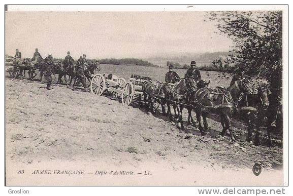 AEMEE FRANCAISE 83 DEFILE D'ARTILLERIE  (ATTELAGE DE CHEVAUX) - Manovre