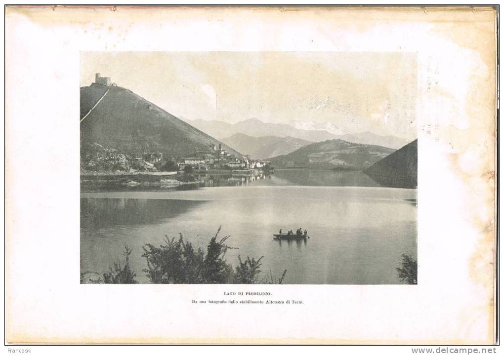 Reclus-Geografia Univ.-Marche-Umbria-1904-Topografia-Stampe Lago Piediluco,Lago Trasimeno,Perugia,Assisi,Terni,Ancona... - Livres Anciens
