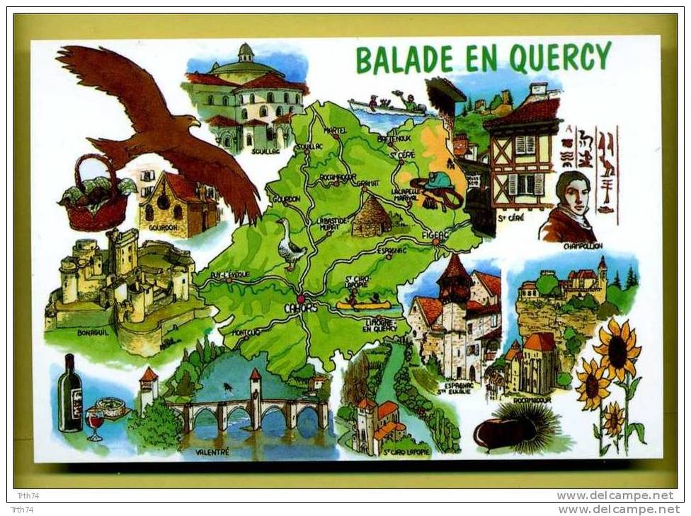 46 Balade En Quercy ( Champollion, Chataignes, Champignons Truffes, Gourdon, Souillac, Cahors ) - Altri & Non Classificati
