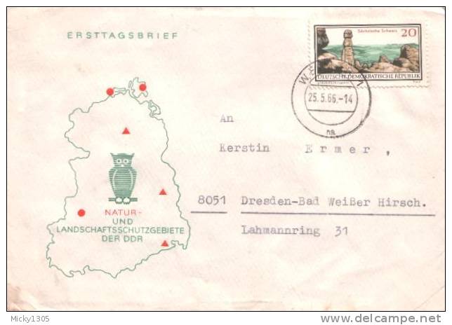 DDR / GDR - Umschlag Echt Gelaufen / Cover Used (o046)- - Lettres & Documents