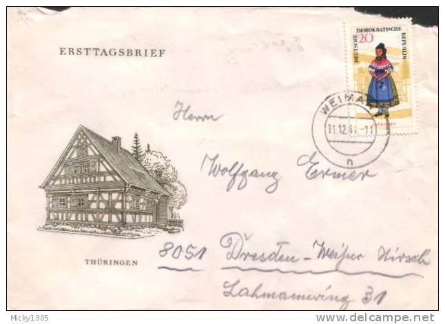DDR / GDR - Umschlag Echt Gelaufen / Cover Used (o047)- - Lettres & Documents