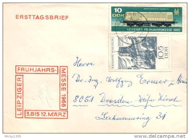 DDR / GDR - Umschlag Echt Gelaufen / Cover Used (o058)- - Cartas & Documentos