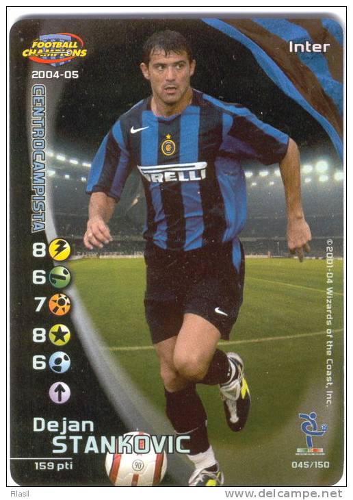 SI53D Carte Cards Football Champions Serie A 2004/2005 Nuova Carta FOIL Perfetta Inter STANKOVIC - Playing Cards